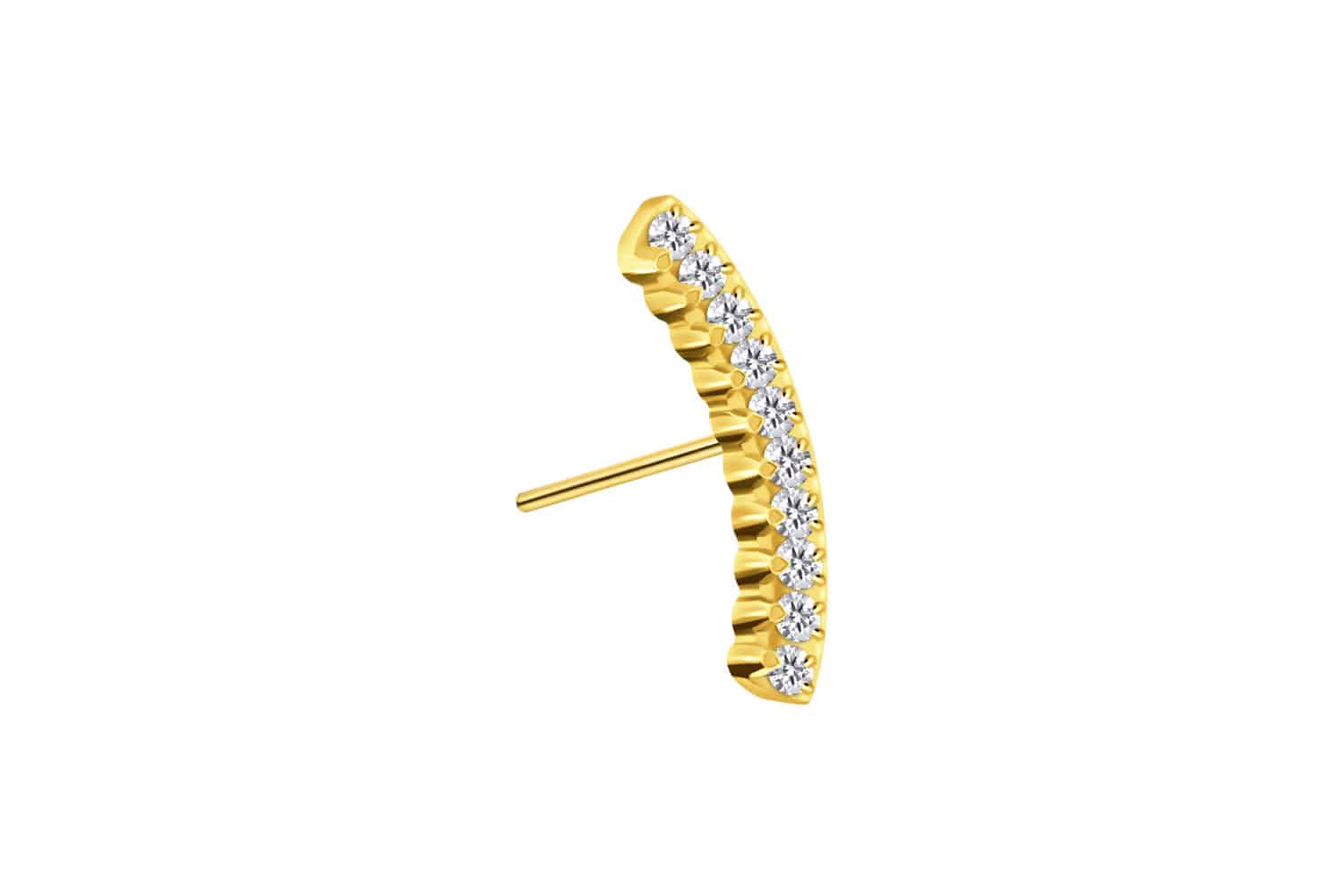 Titan Aufsatz mit Push Pin KRISTALLBOGEN von Piercingline